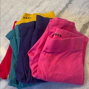 Mini Boden Multi Rainbow 5 Pairs of Leggings